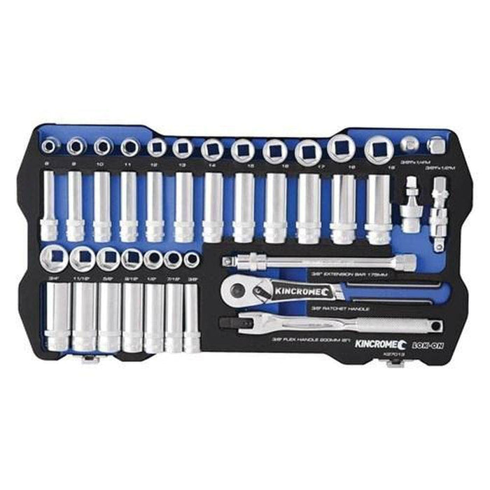 Kincrome Kincrome K27013 45 Piece Metric & SAE 3/8" Square Drive Lok-On Socket Set