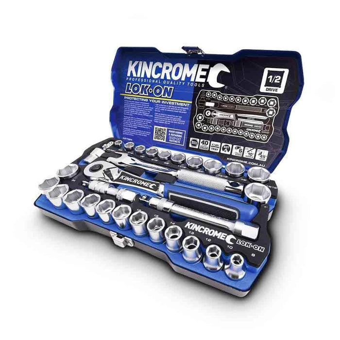 Kincrome Kincrome K27024 29 Piece Metric 1/2" Square Drive Lok-On Socket Set