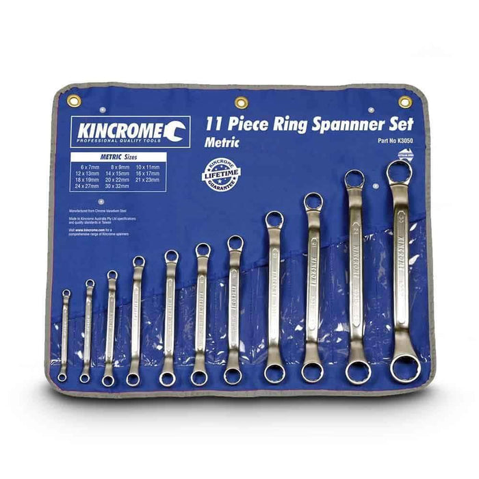 Kincrome Kincrome K3050 11 Piece Metric Ring Spanner Set