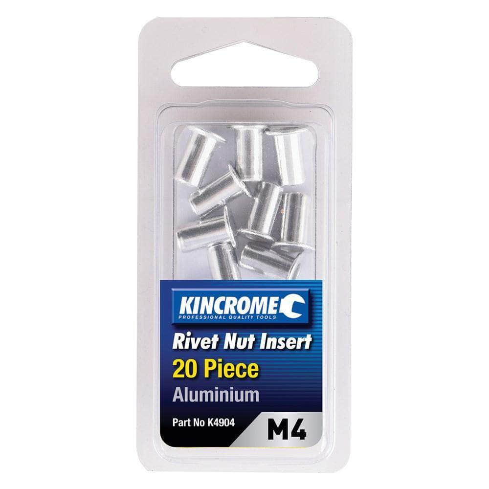 Kincrome Kincrome K4904 20 Piece M4 Aluminium Rivet Nut Insert Set