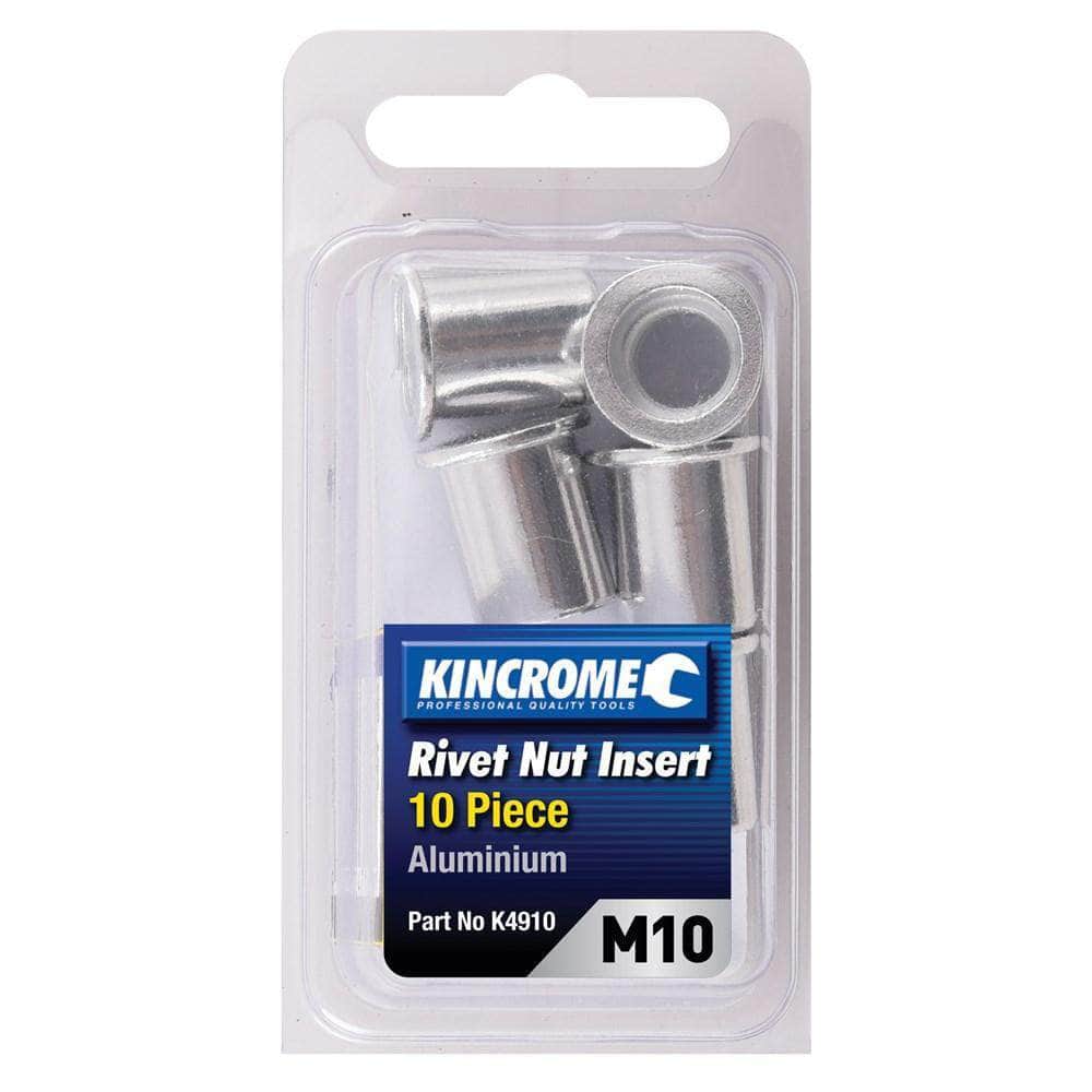 Kincrome Kincrome K4910 10 Piece M10 Aluminium Rivet Nut Insert Set