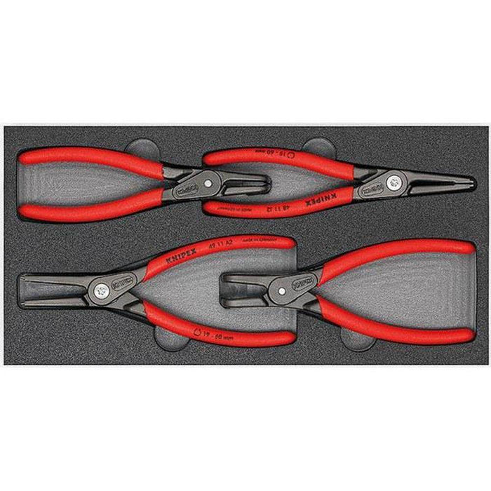 Knipex Knipex 002001V09 4 Piece Internal & External Precision Circlip Plier Set with EVA Foam Tray