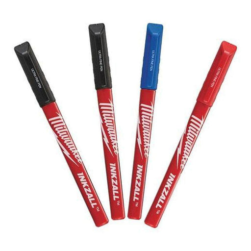 Milwaukee Milwaukee 48223165 4 Pack Coloured INKZALL Ultra Fine Point Pens
