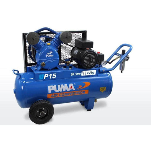 Puma Puma P15 60L 2.2HP 1.65kW 240V 10Ah Belt Drive Air Compressor