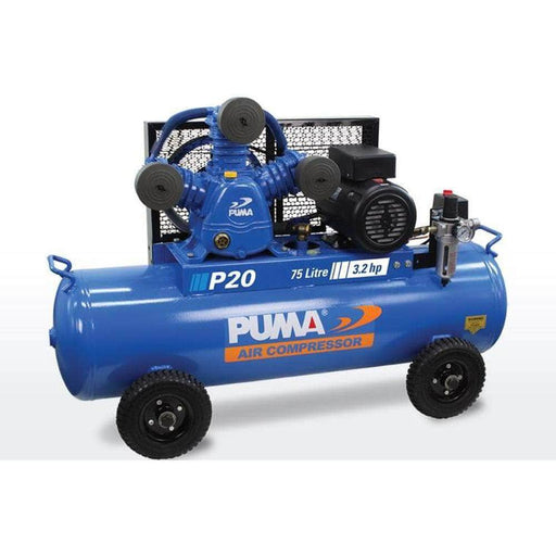 Puma Puma P20 75L 3.2HP 2.4kW 240V 15Ah Belt Drive Air Compressor