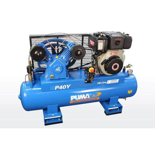 Puma Puma P40Y 140L 10.0HP Electric Start Yanmar Diesel Belt Drive Air Compressor