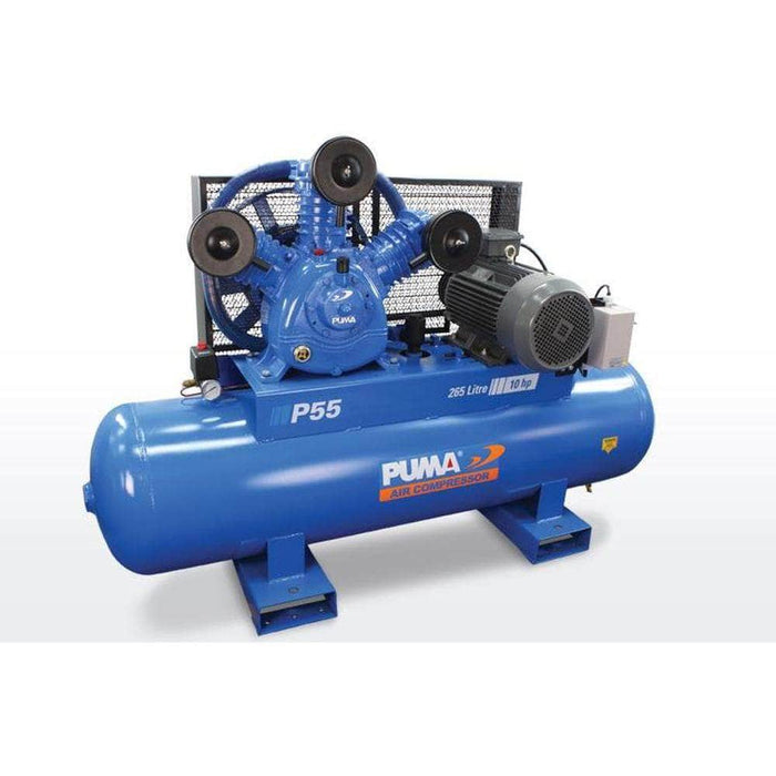 Puma Puma P55 265L 10.0HP 7.5kW 415V 16.1Ah Belt Drive Air Compressor