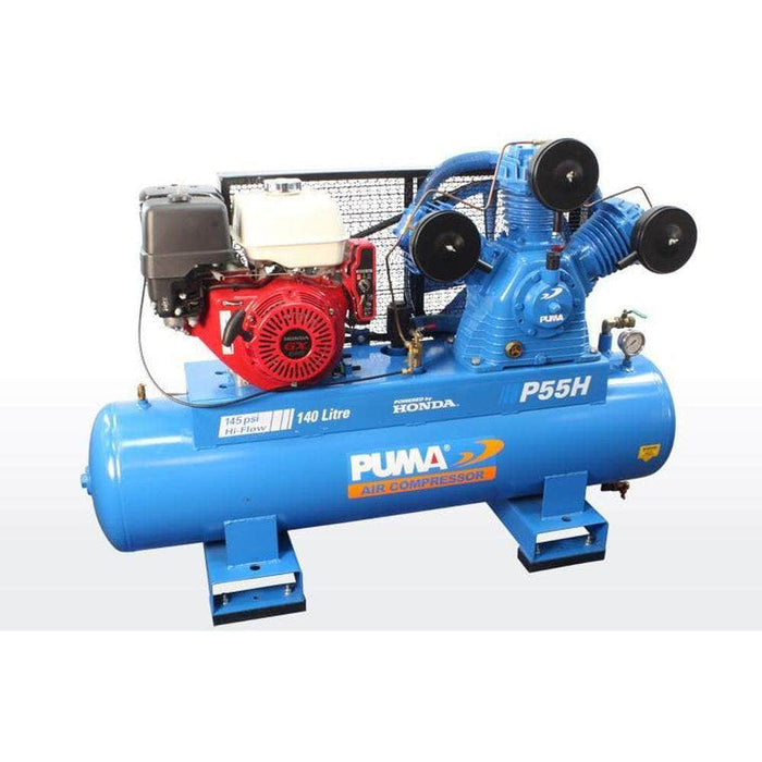 Puma Puma P55H-ES 13.0HP Electric Start Honda GX390 Petrol Belt Drive Air Compressor
