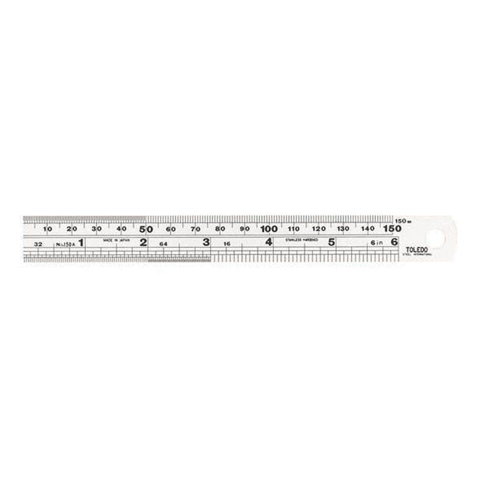 Toledo Toledo 150A6 150mm (6") Metric & SAE Stainless Steel Single Sided Ruler