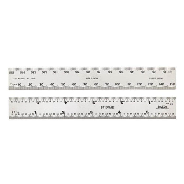 Toledo Toledo ST150ME6 150mm Metric & SAE Stainless Double Sided Steel Ruler